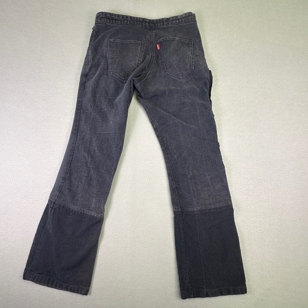 Vintage Levi's Jeans Women's Size 26 Black Color Block‎ Patchwork Straight Y2K - Picture 2 of 8